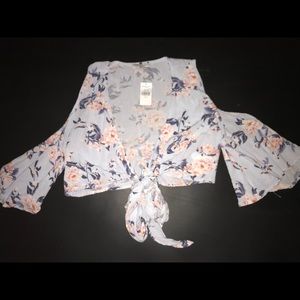 COPY - AE tie up plunge top